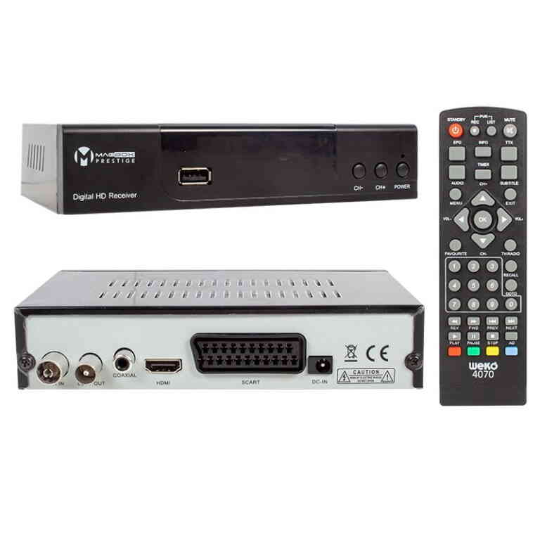 Magbox Prestige DVB T2/C HDMI+Scart Full HD Mini Karasal-Uydu Alıcısı (Youtube) - Görsel 2