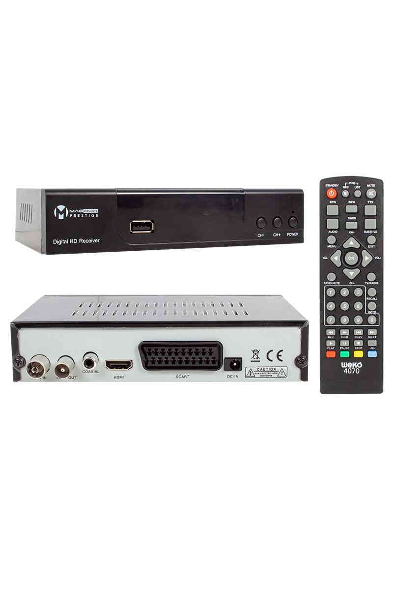 Magbox Prestige DVB T2/C HDMI+Scart Full HD Mini Karasal-Uydu Alıcısı (Youtube) - Görsel 2