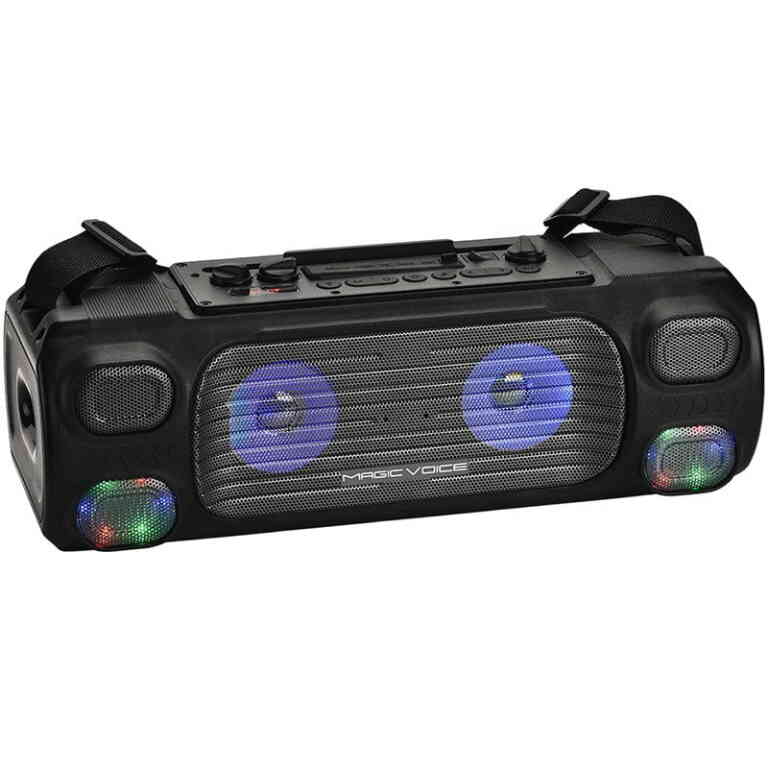 Magicvoice MV-7001 VHF El Mikrofonlu USB-SD-Bluetooth Işıklı 40 W Taşınabilir Şarjlı Seyyar Anfi - Görsel 3