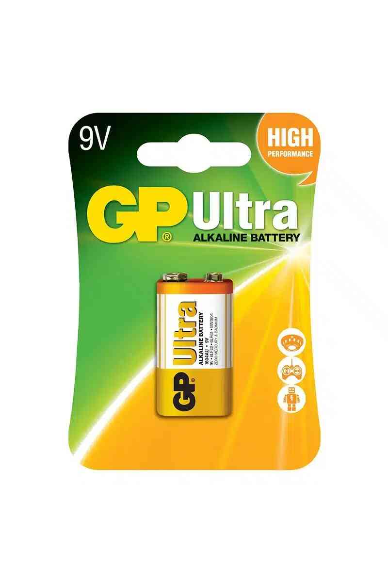 GP 1604AU-5TR1 Ultra Alkalin 9 Volt Tekli Pil (6LF22/6LR61/6LP3146/MN1604) - Görsel 1