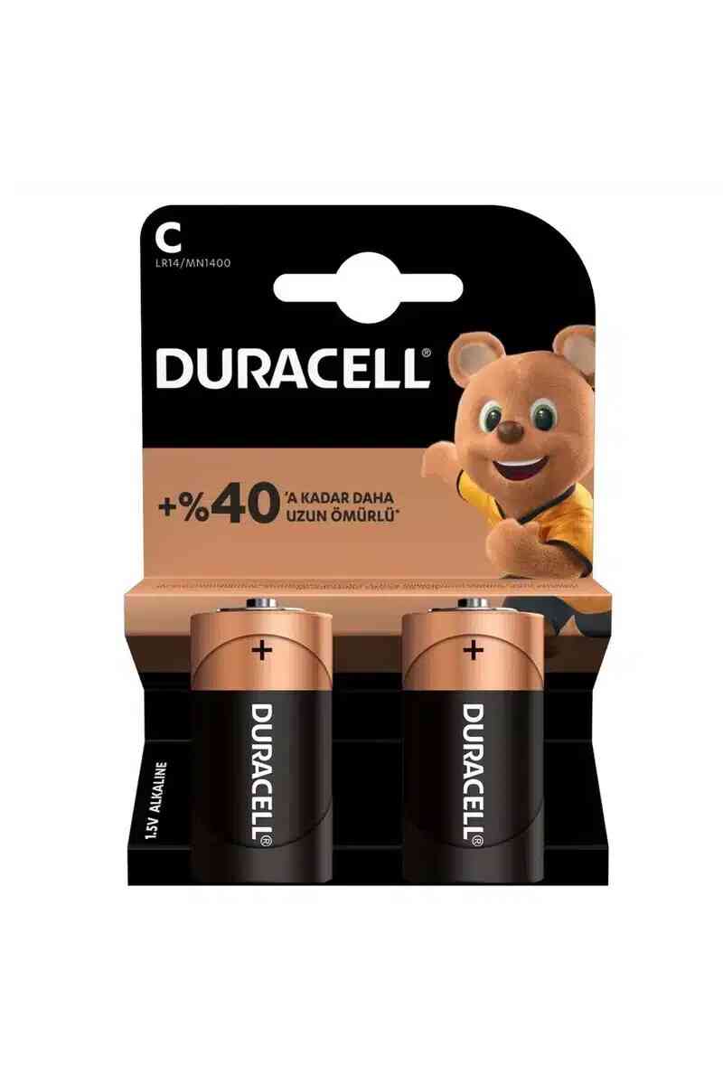 Duracell LR14/MN1400 C Orta Boy Pil (2'li Paket) - Görsel 1