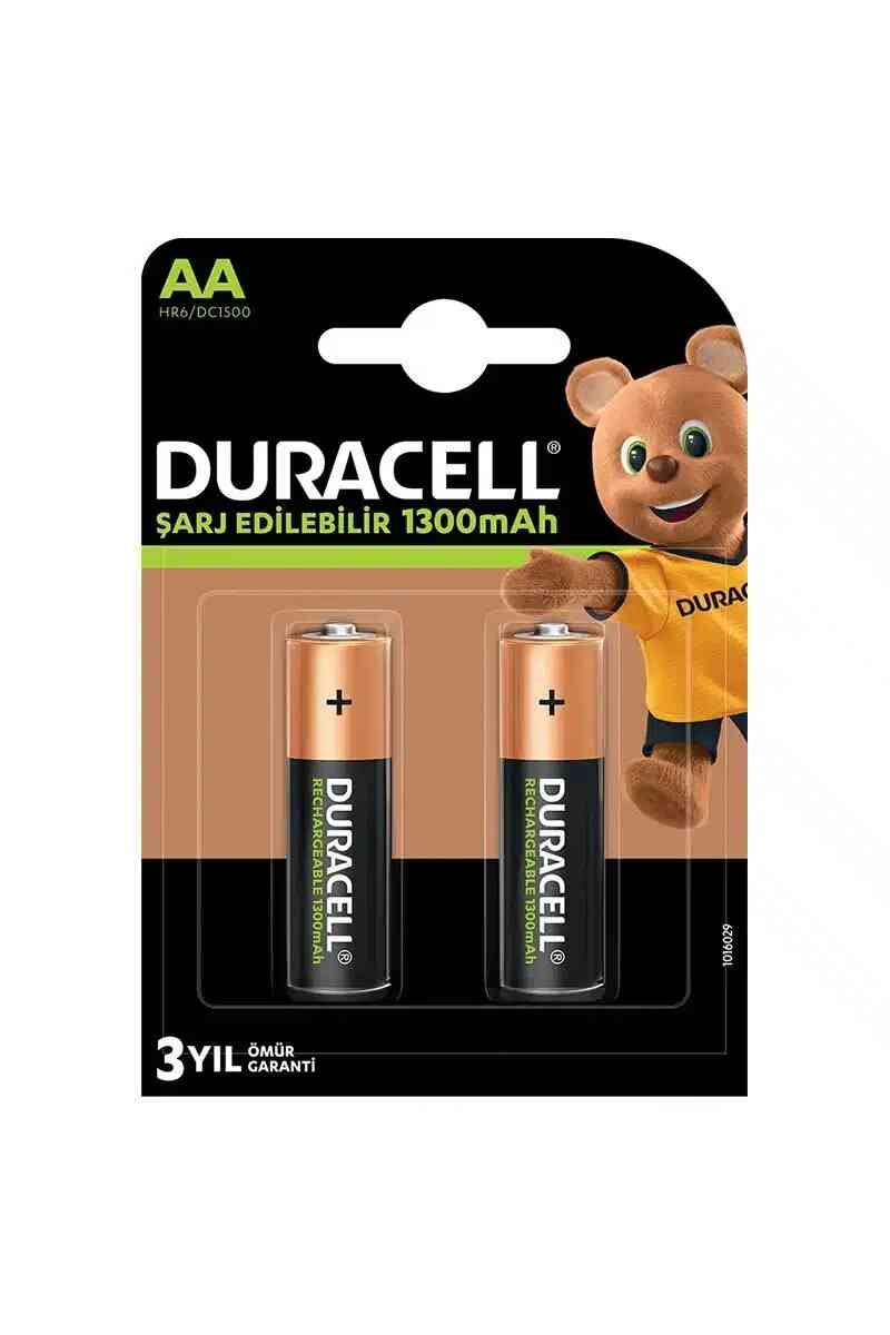 Duracell 1300 mA AA Şarjlı Kalem Pil 2'li Paket - Görsel 1