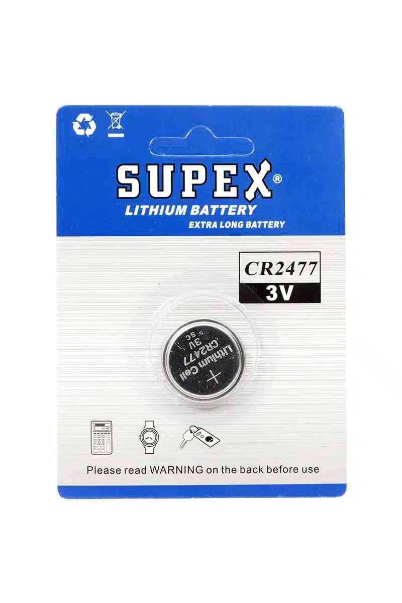Supex CR2477 3 Volt Lityum Pil Tekli - Görsel 1