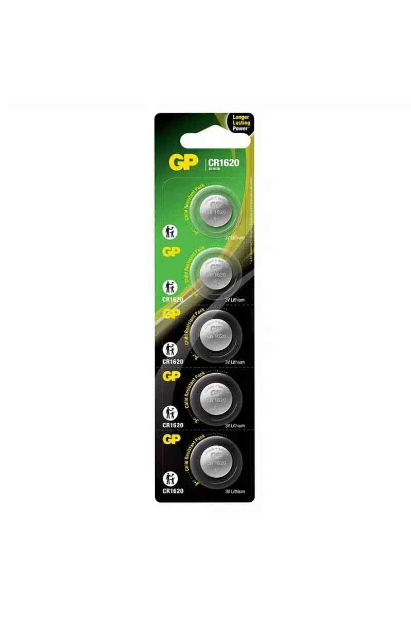 GP CR1620 Lityum 3 Volt Pil 5'li Paket - Görsel 1