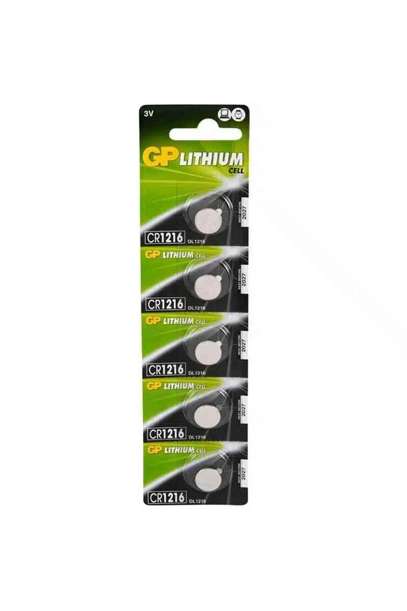 GP CR1216 3 Volt Lityum Pil 5 li Paket - Görsel 1
