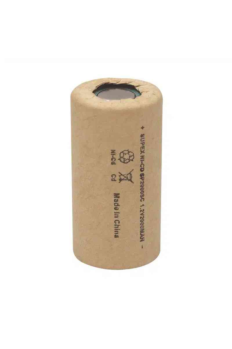 Supex Tekli 1.2 V 2000mA NI-CD Süpürge Pili 2000SC - Görsel 1