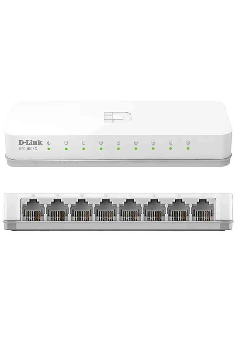 D-Link DES-1008c 10/100 Mbps 8 Port Ethernet Switch - Görsel 1