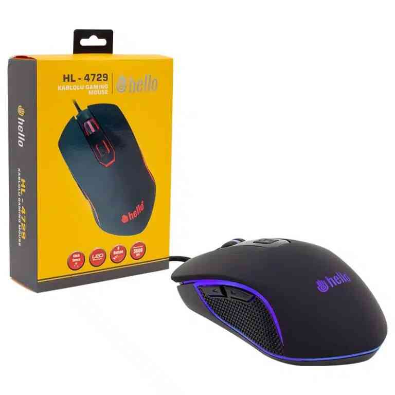 Hello HL-4729 Kablolu Oyuncu Gaming Mouse - Görsel 3