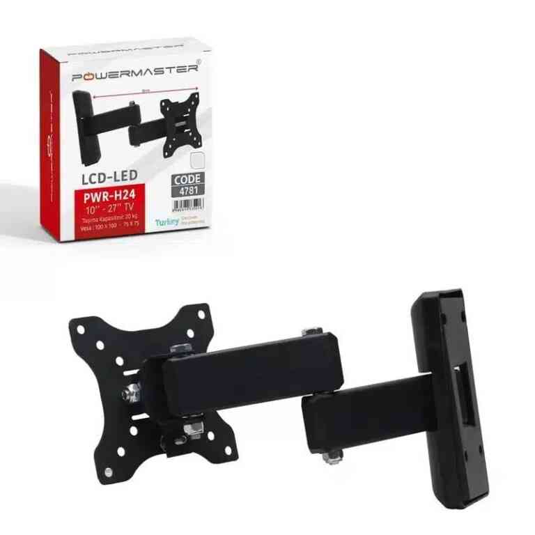 Powermaster PWR-H24 19''-22'' Çift Kollu Kilitli Hareketli Duvar Askı Aparatı - Görsel 2