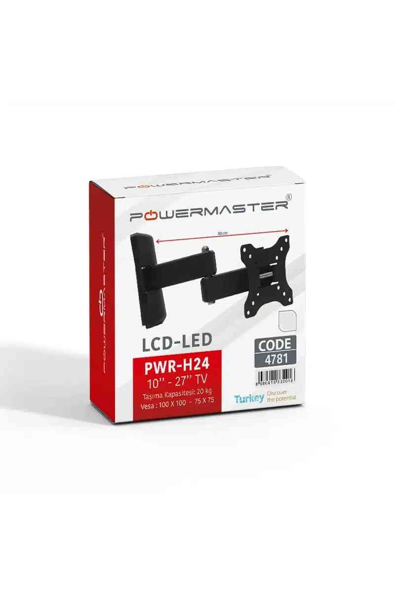 Powermaster PWR-H24 19''-22'' Çift Kollu Kilitli Hareketli Duvar Askı Aparatı - Görsel 3