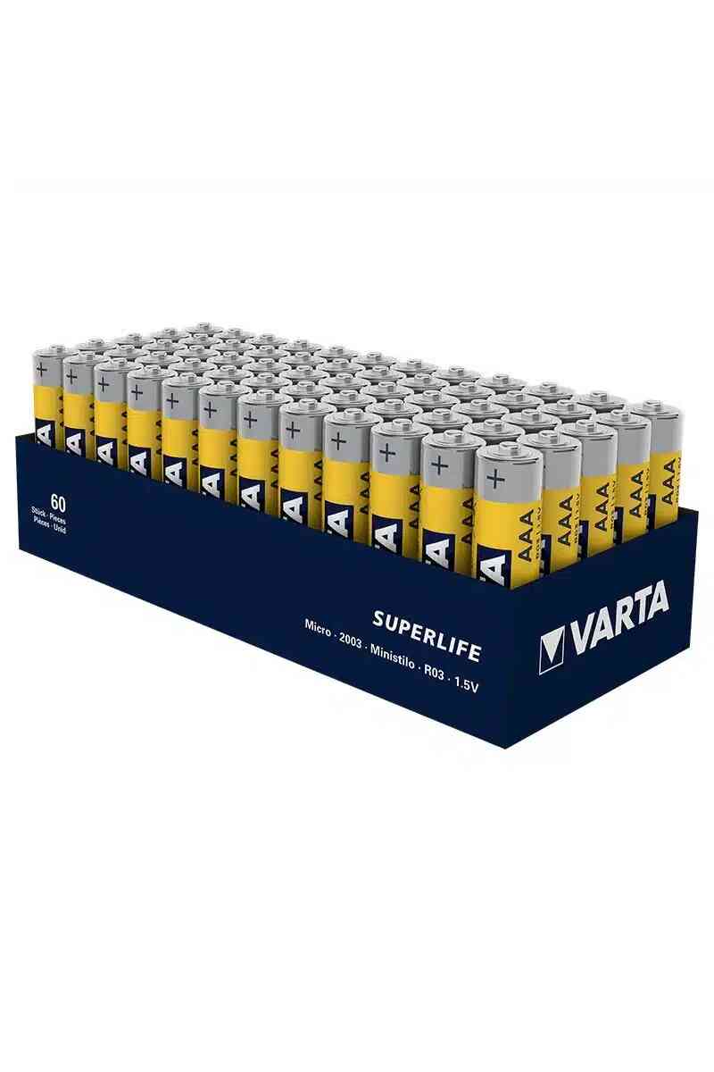 Varta Superlife Çinko AAA Ince Kalem Pil 60'lı Paket - Görsel 1