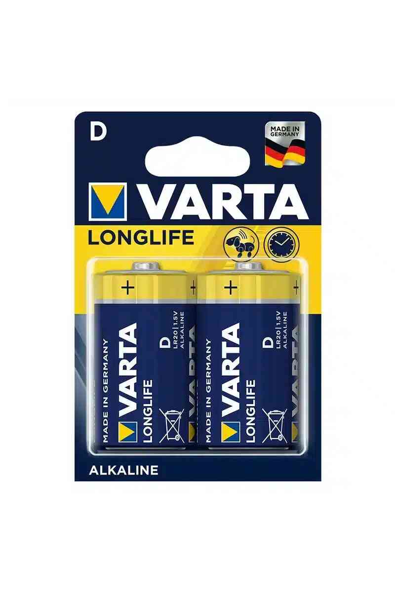 Varta Longlife Power Alkalin Büyük D Boy Pil 2'li Paket - Görsel 1