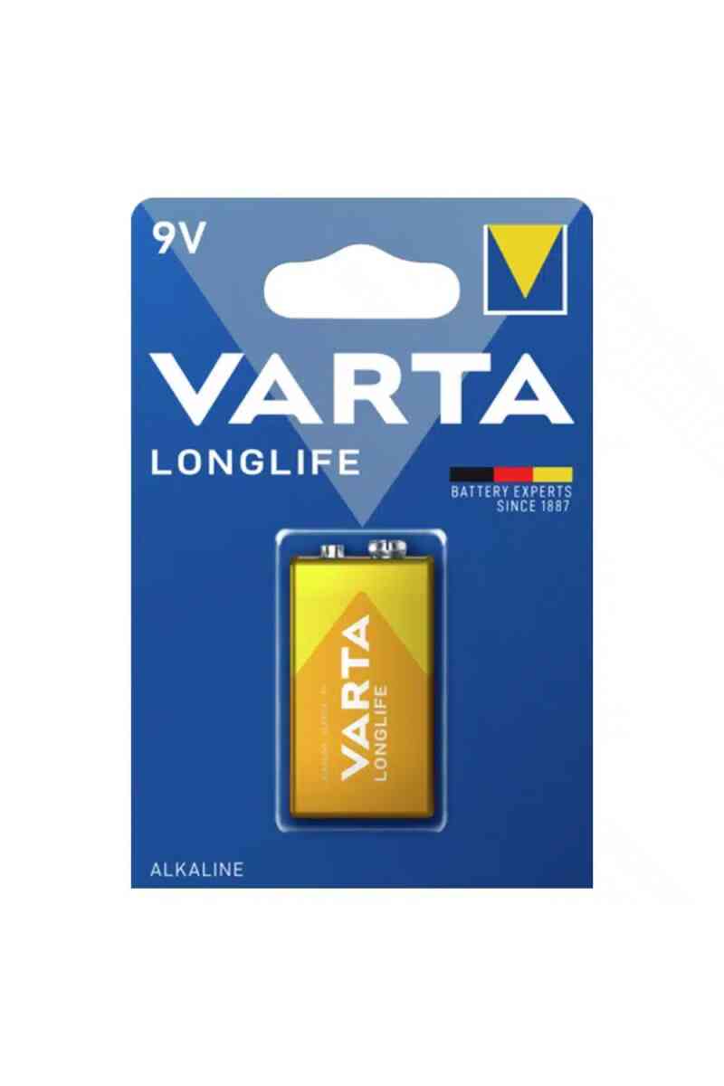 Varta Longlife Power Alkalin 9 Volt Pil Tekli - Görsel 1