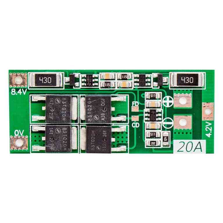 2S 20A 7.2V Bms Şarj Deşarj Koruma Kartı (8.4V Matkaplar İçin Kullanılır) - Görsel 2