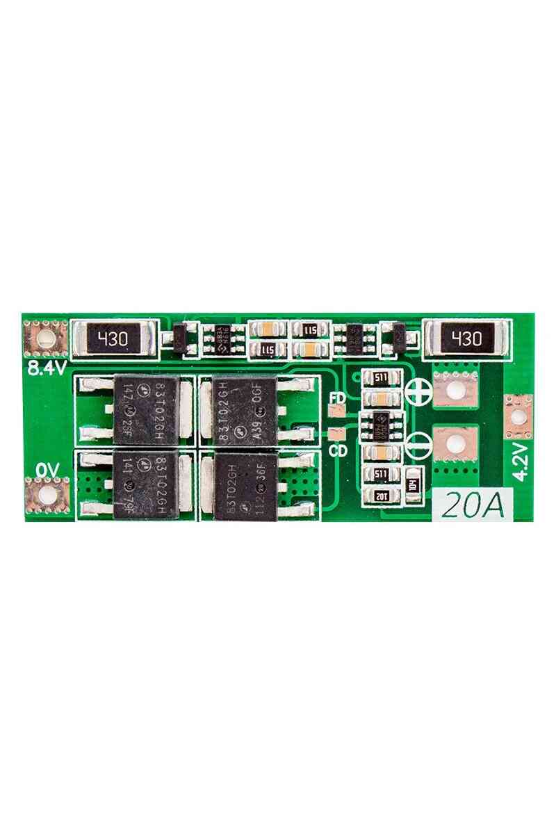 2S 20A 7.2V Bms Şarj Deşarj Koruma Kartı (8.4V Matkaplar İçin Kullanılır) - Görsel 2