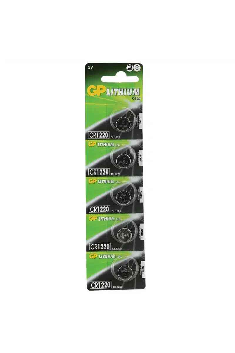 GP CR1220 3 Volt Lityum Pil 5 li Paket - Görsel 1