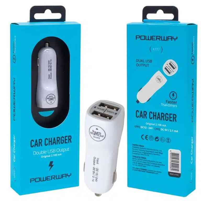 Powerway X-777 Çift Usb'li 2.1 Amper Çakmaklık Araç Şarj Cihazı - Görsel 3