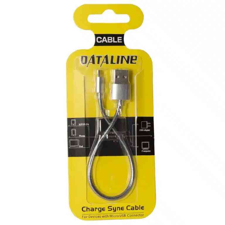 Powermaster Dataline Micro Serisi Örgülü Kısa Şarj Kablosu - Görsel 3