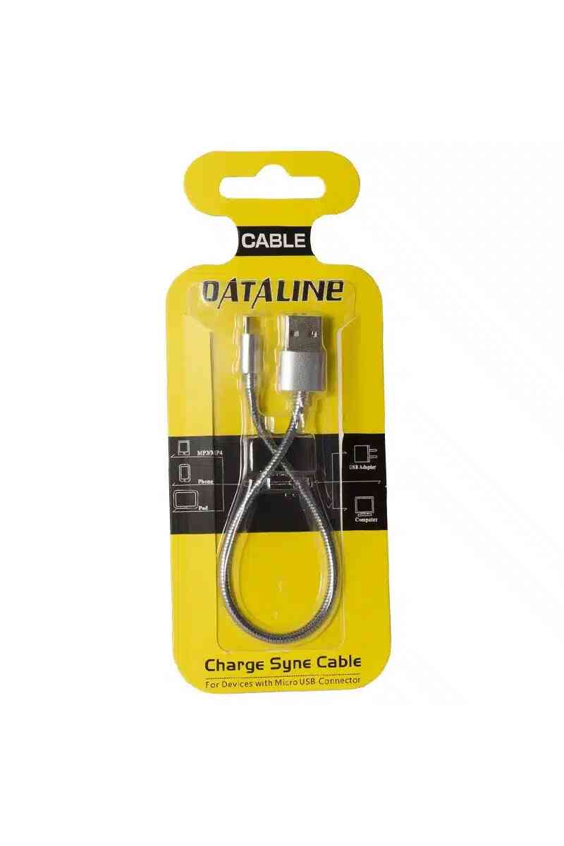 Powermaster Dataline Micro Serisi Örgülü Kısa Şarj Kablosu - Görsel 3