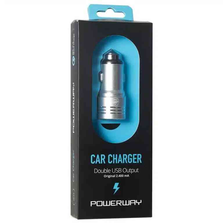 Powerway X-633 Çift Usb'li 3.1 Amper Metal Çakmaklık Araç Şarj Cihazı - Görsel 2