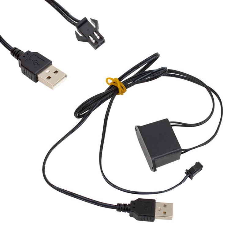 Powermaster 5 Metre 5 Volt USB Adaptörlü Neon Sarı İp Aydınlatma PM-6081 - Görsel 2