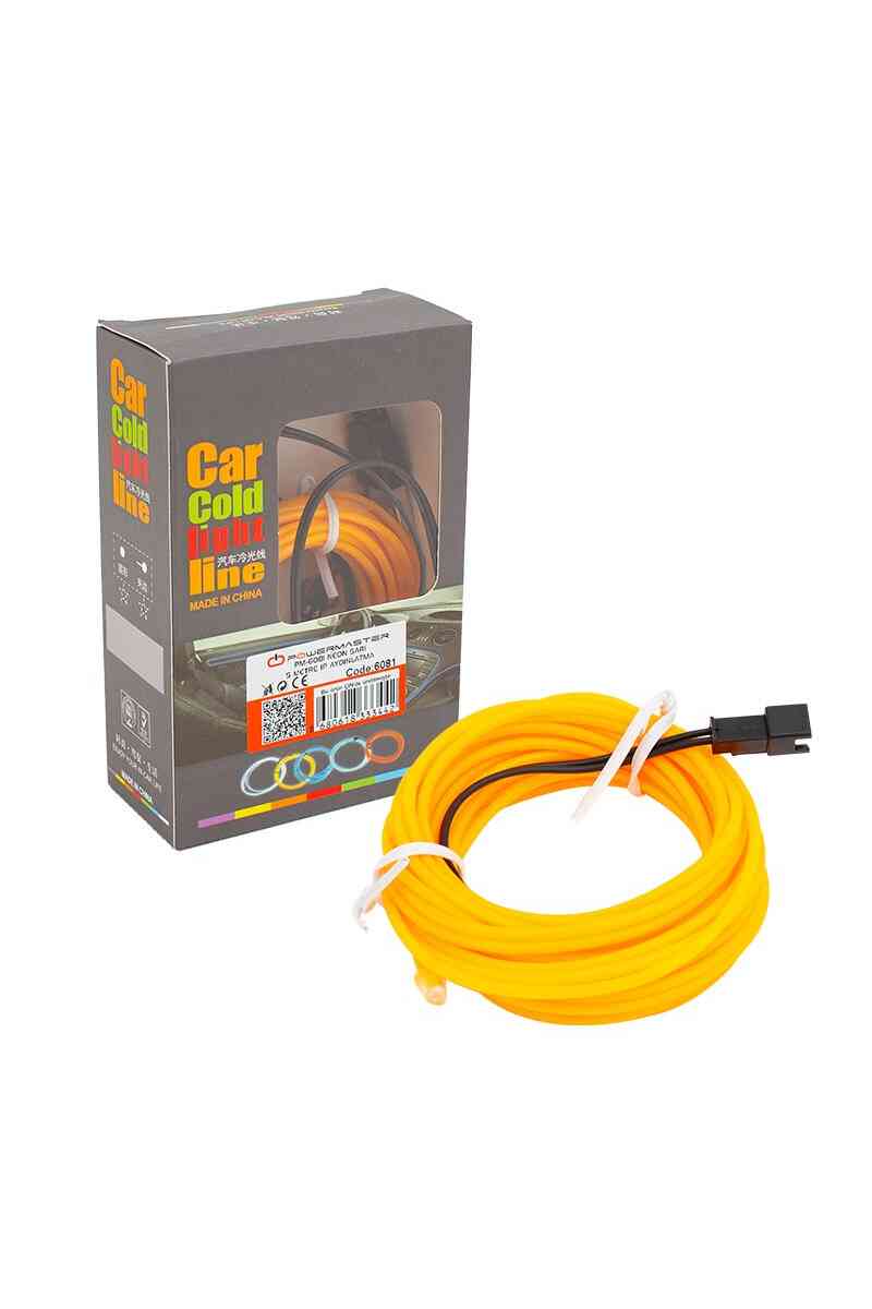 Powermaster 5 Metre 5 Volt USB Adaptörlü Neon Sarı İp Aydınlatma PM-6081 - Görsel 3
