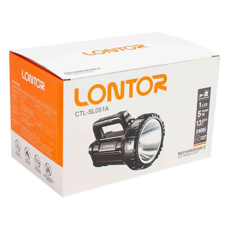 Lontor İki Kademeli 1 Power Led'li 5 Watt Şarjlı Kamp Feneri CTL-SL051A - Görsel 3