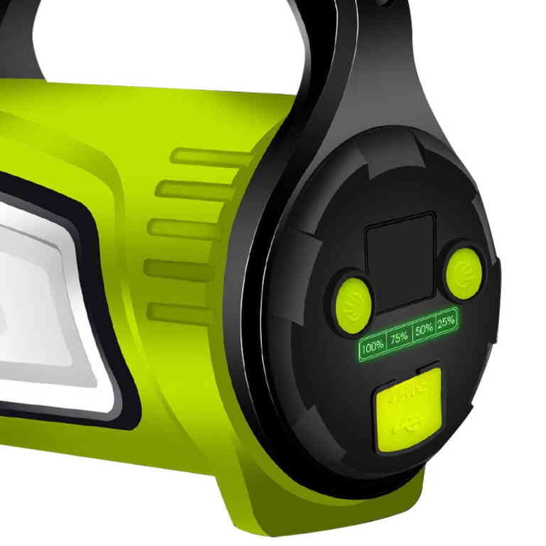 Powermaster Şarjlı Ledli Uzun Menzilli Kamp Tipi Işıldak Fener JS-881B - Görsel 2