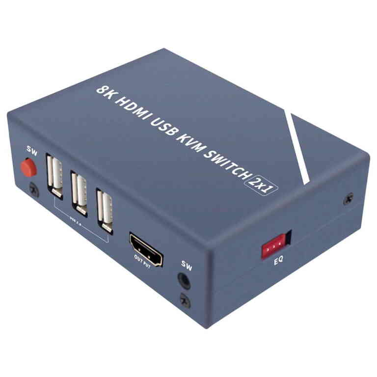 Powermaster PM-11777 8K Hdmi Usb Kvm Switch 2x1