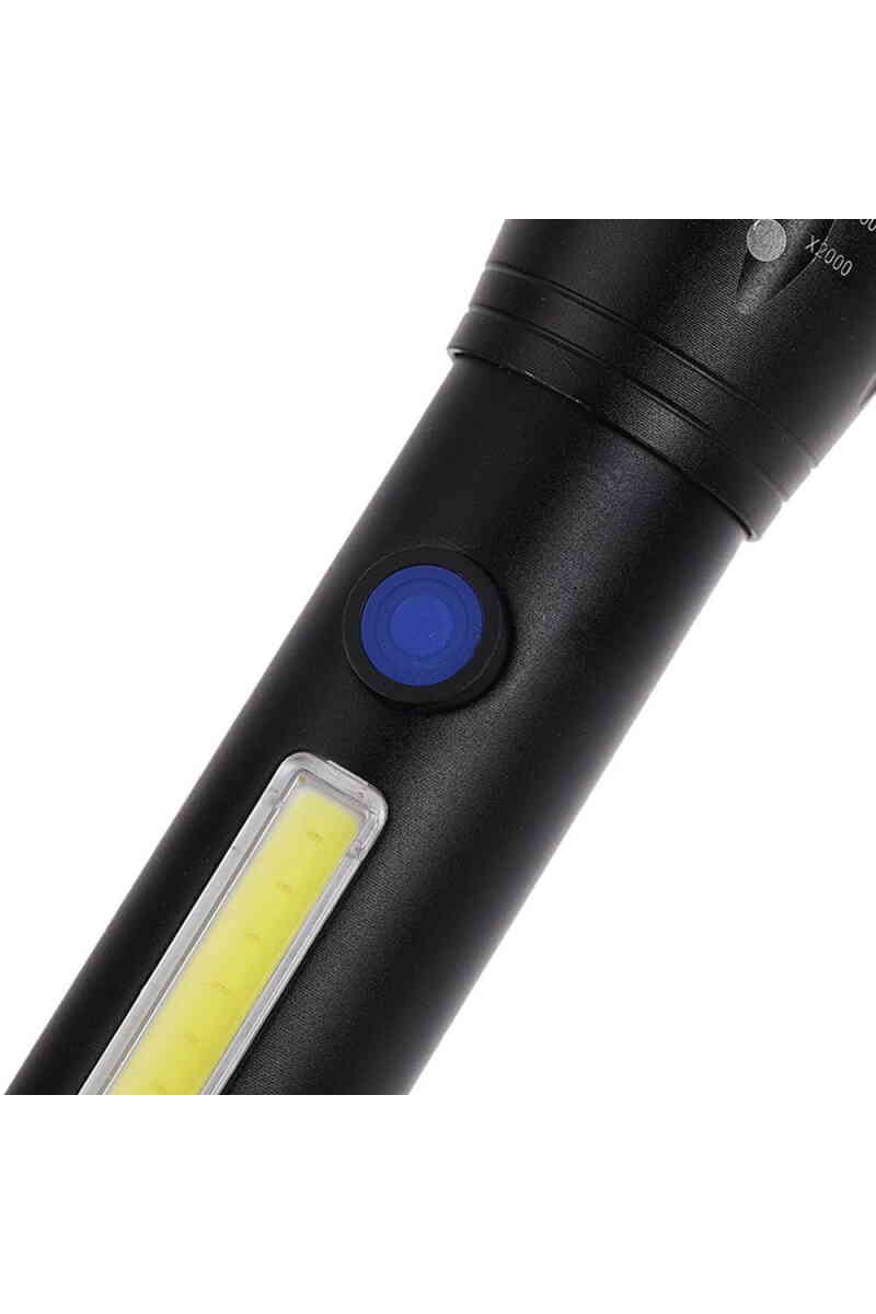 Powermaster Metal Flashlight Power Ledli Şarjlı El Feneri PM-14621 - Görsel 2
