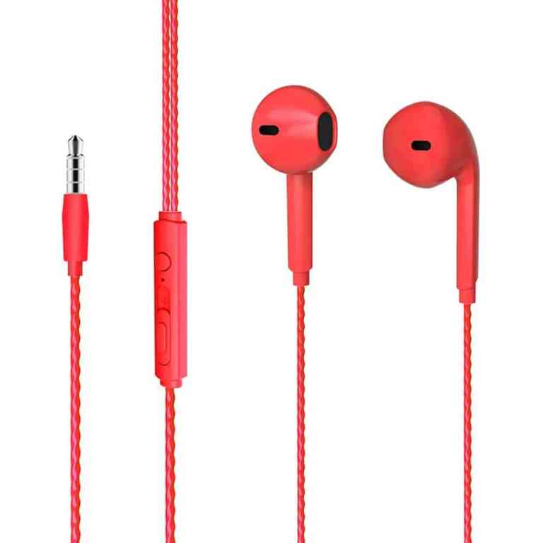 Lenovo Lecoo EH104R 3.5 Mm Jacklı Kablolu Kulak İçi Mikrofonlu Kulaklık Kırmızı