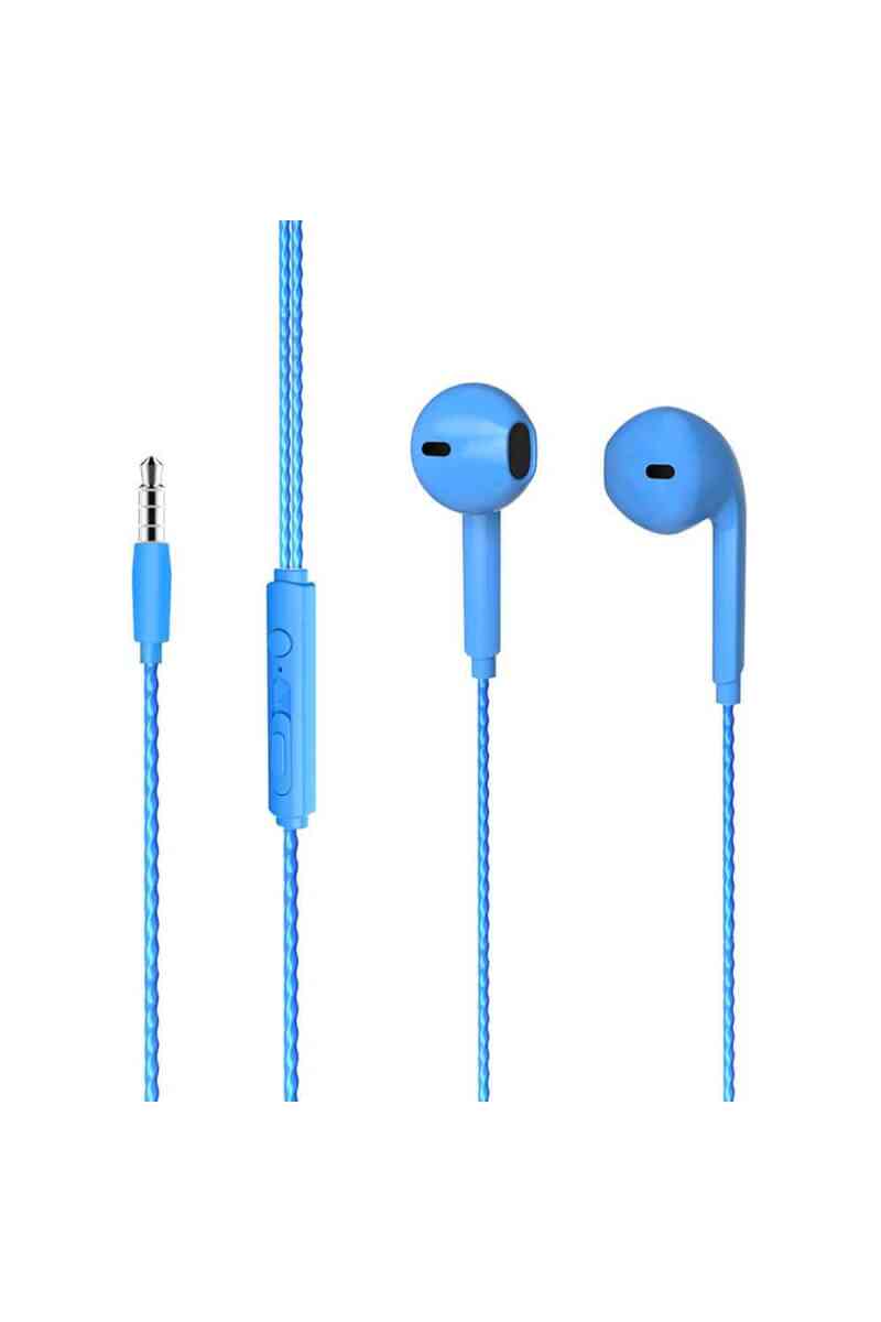 Lenovo Lecoo EH104BL 3.5 Mm Jacklı Kablolu Kulak İçi Mikrofonlu Kulaklık Mavi - Görsel 1