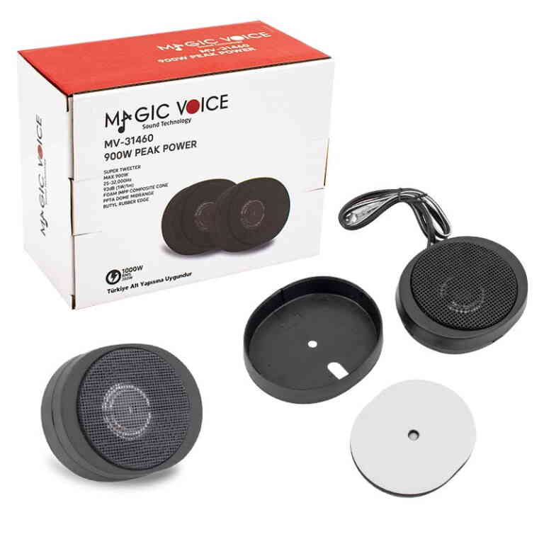 Magicvoice MV-31460 900W Dome 2'li Oto Tweeter - Görsel 3