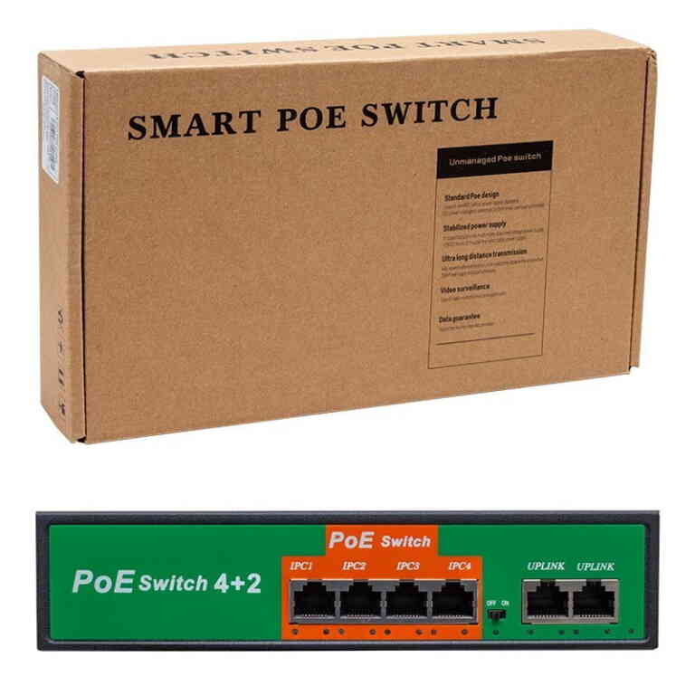 Powermaster POE4+2 72W 10/100 MBPS Poe Ethernet Switch - Görsel 3