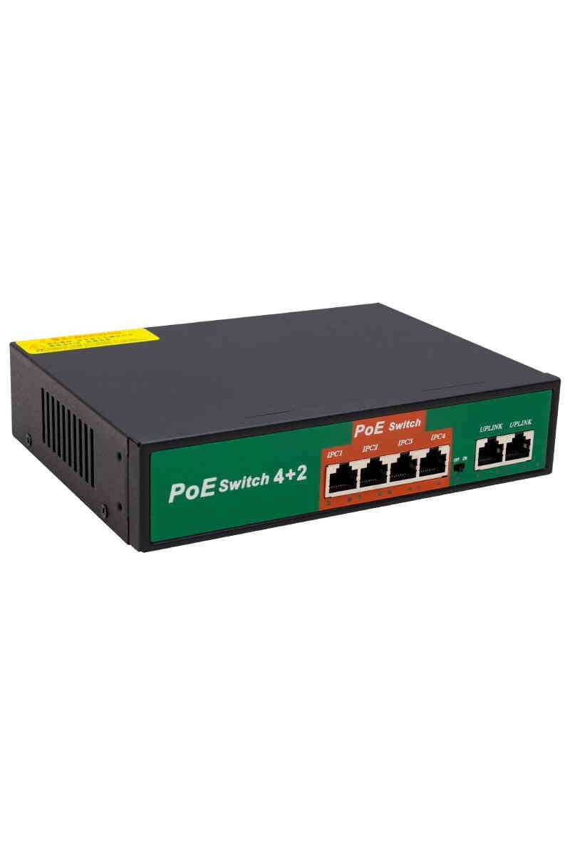 Powermaster POE4+2 72W 10/100 MBPS Poe Ethernet Switch - Görsel 1