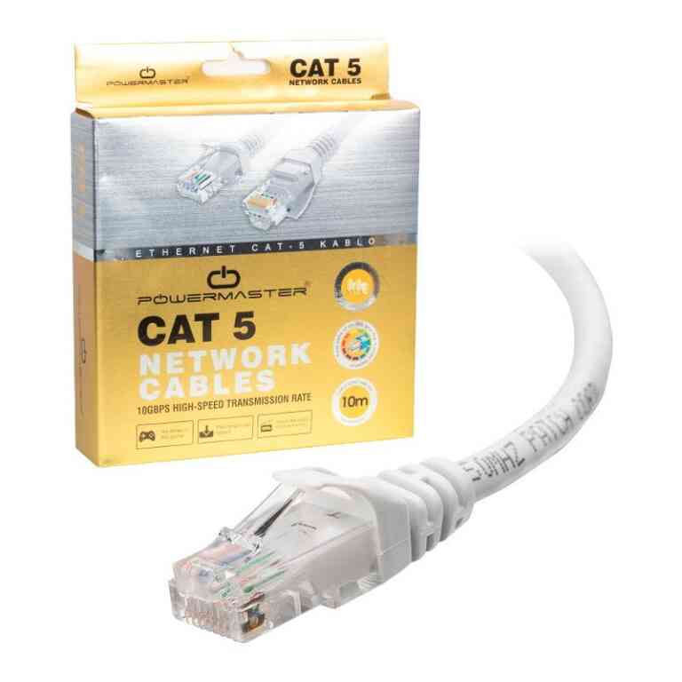 Powermaster Cat5 10 Metre Patch Network Ethernet Kablo