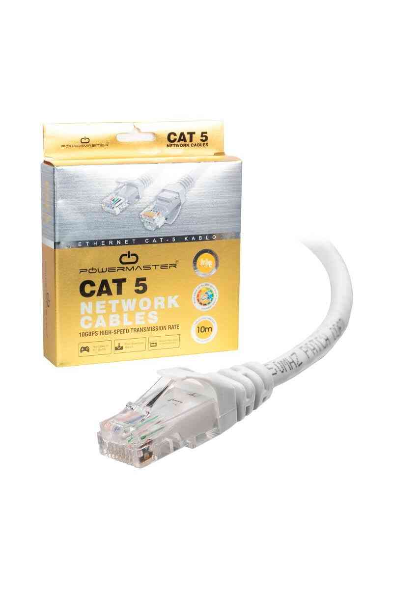 Powermaster Cat5 10 Metre Patch Network Ethernet Kablo - Görsel 1