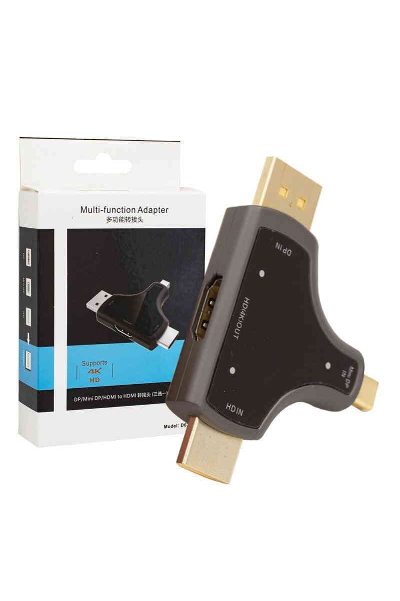 Powermaster Mini DP+DP+HDMI To HDMI 4K Çevirici - Görsel 1