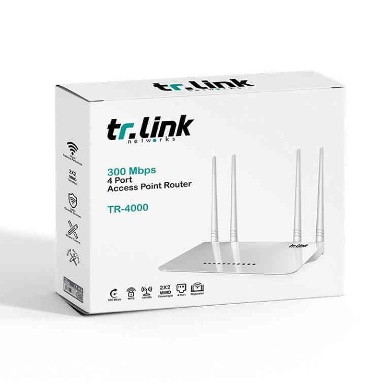 Tr-Link TR-4000 300 Mbps 4 Port 4 Antenli Access Point Router - Görsel 3