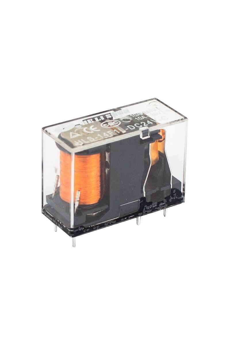 24 Volt Röle Tek Kontak 5 Bacak 10 Amper - Görsel 1