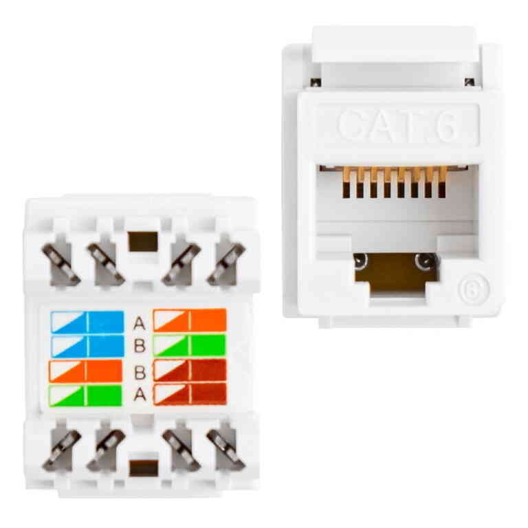 Rj45 Cat6 Şase 180 Derece Keystone Jack - Görsel 2