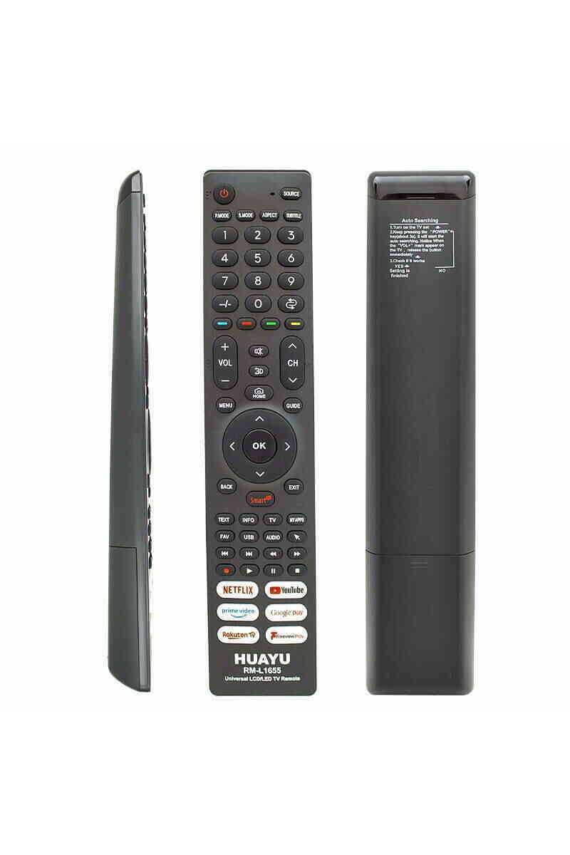Huayu RM-L1655 Netflix-YouTube-Prime Video-Google Play Tuşlu Universal Lcd Led Tv Kumandası - Görsel 1