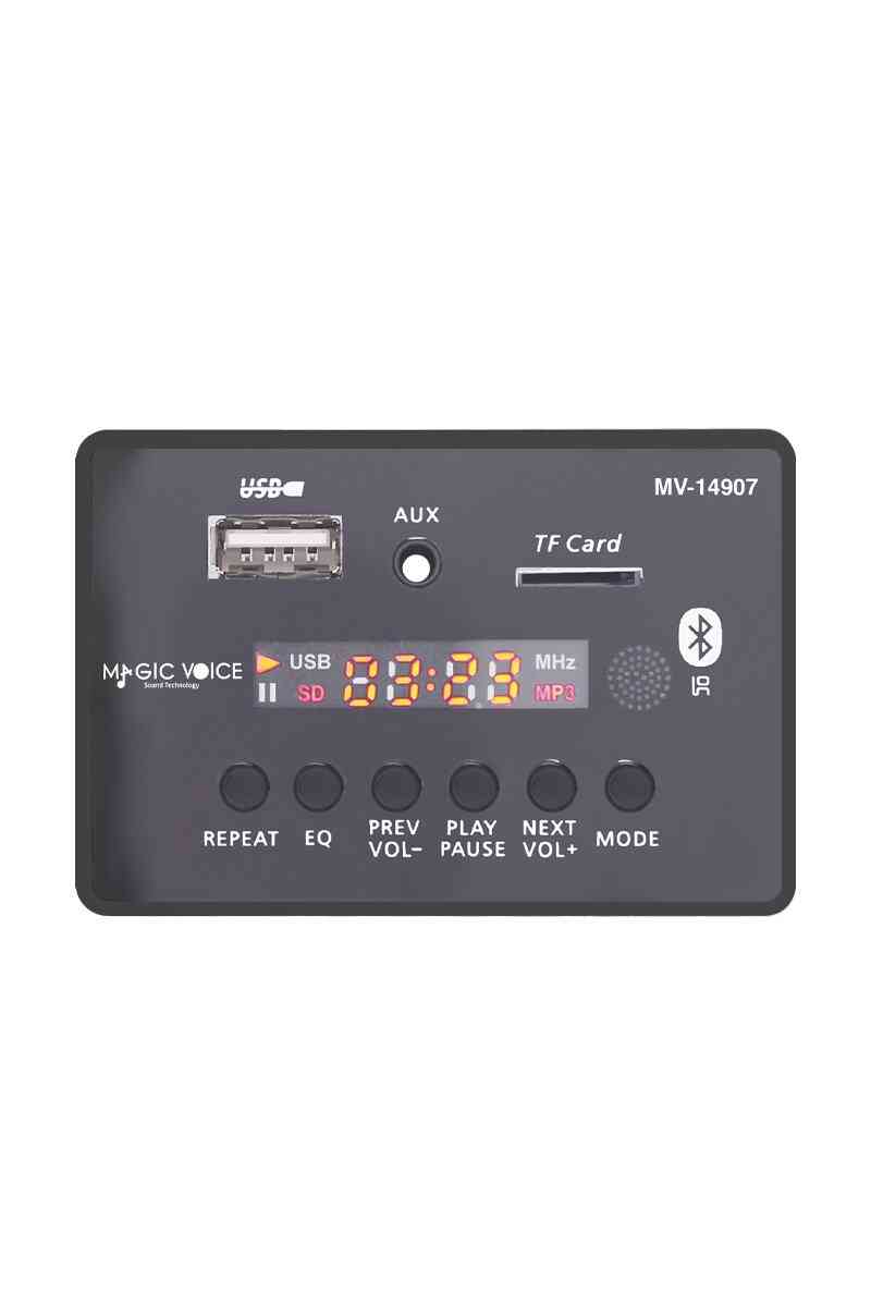 Magicvoice MV-14907 USB-SD-AUX-Bluetooth Mikrofonlu Kumandalı Ekranlı Oto Teyp Çevirici Dijital Player Board - Görsel 1