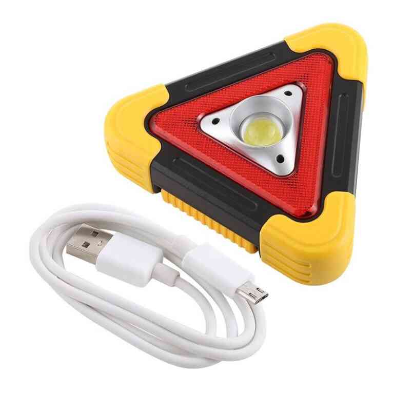Powermaster HB-6609 Solar Şarjlı 500 Lümen Çok Fonksiyonlu Üçgen Reflektör Işıklı İkaz Lambası - Görsel 2