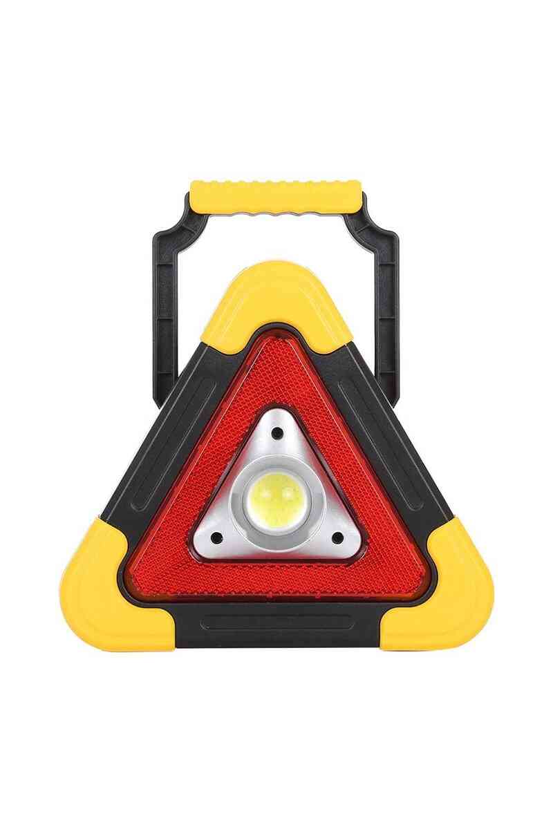 Powermaster HB-6609 Solar Şarjlı 500 Lümen Çok Fonksiyonlu Üçgen Reflektör Işıklı İkaz Lambası - Görsel 1