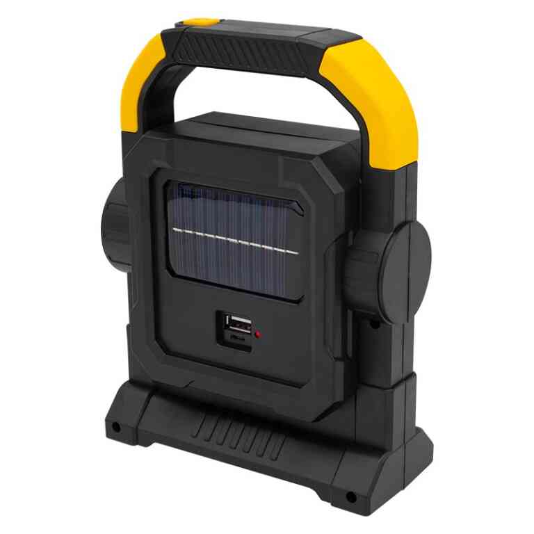 Powermaster HC-7078-C Üç Çalışma Modlu Şarjlı Cob Ledli Taşınabilir Solar Panelli Lamba - Görsel 2