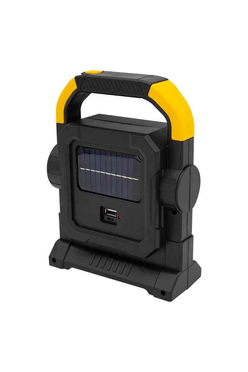 Powermaster HC-7078-C Üç Çalışma Modlu Şarjlı Cob Ledli Taşınabilir Solar Panelli Lamba - Görsel 2