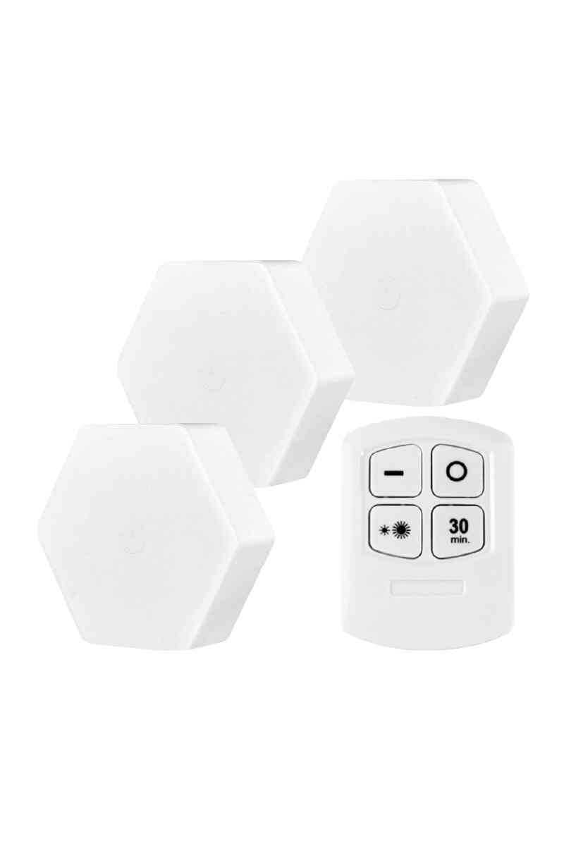 Powermaster MX-359 Üçlü Altıgen Kumandalı Pilli Dokunmatik Tezgah Altı LED Aydınlatma - Görsel 1