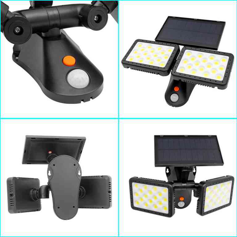 Powermaster Sensörlü 36 Cob Ledli Solar Aydınlatmalı Duvar Lambası W770B - Görsel 2