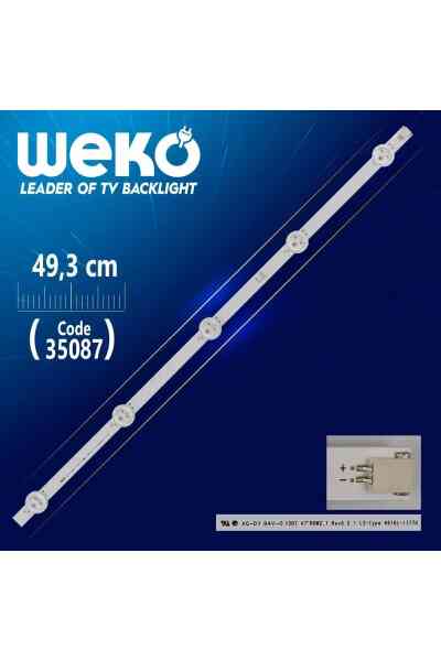 47'' V14 DRT REV0.2 1 L2 - TYPE - ( 5 Ledli ) 49.3 Cm - ( WK-843 ) Tv Led Bar